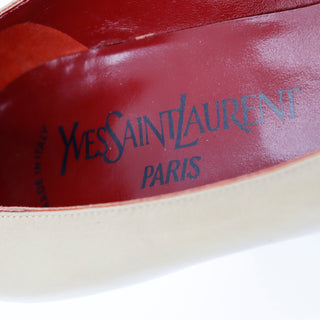 1980s YSL Pumps Yves Saint Laurent Paris Camel Shoes w Rust Heels