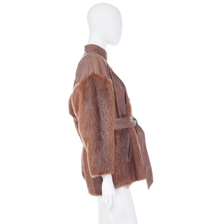 Vintage YSL Yves Saint Laurent Fur and Leather Jacket