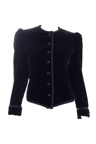 Yves Saint Laurent Black Velvet Vintage Jacket