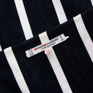 Square neckline vintage 1980s YSL striped top