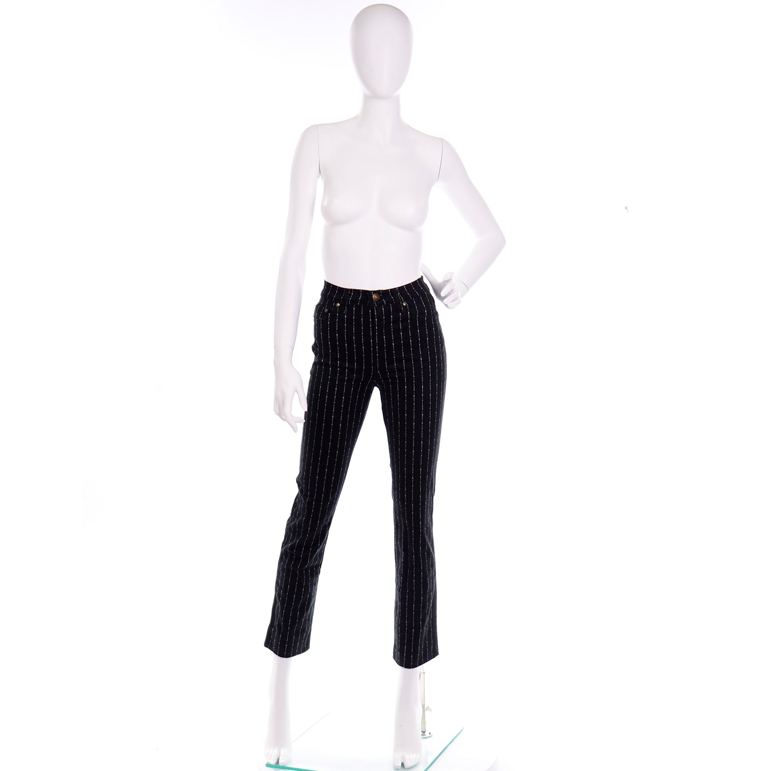 Moschino striped wide-leg satin shorts - Black