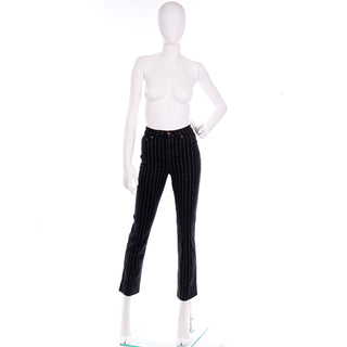 90s Vintage Franco Moschino Jeans Novelty Pinstripe Pants