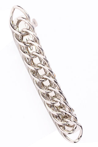 vintage silver chain link barrette