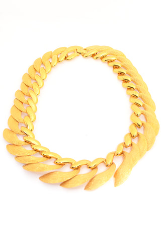 1980's Napier Textured Gold Necklace