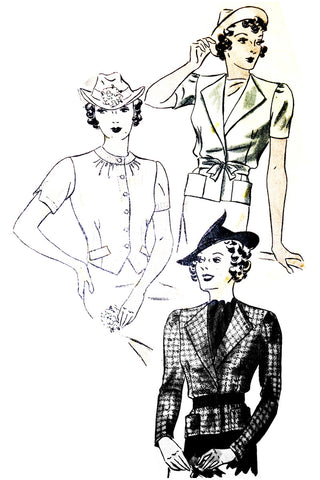 1930s Hollywood 1131 Vintage Pattern Olivia De Haviland 32B - Dressing Vintage