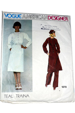 Vogue 1370 Vintage Sewing Pattern Teal Traina
