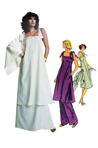 1976 Bill Blass Vogue 1458 American Designer Original Tunic Dress Pattern