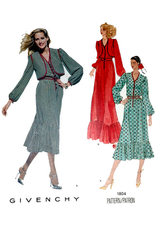 Givenchy 1804 Vintage Dress Pattern