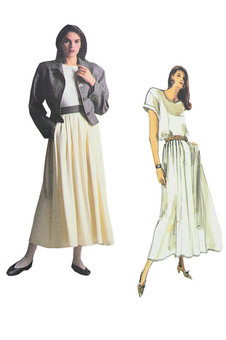 Perry Ellis Vogue 1914 American Designer 1987 Skirt & Jacket Pattern