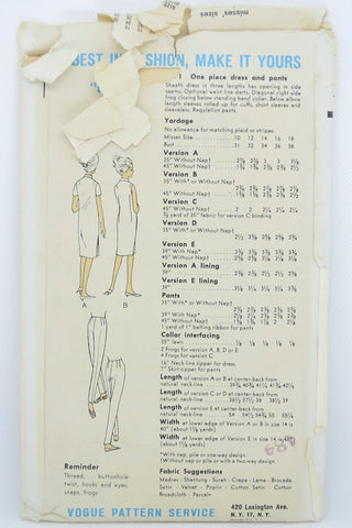 Vogue 5571 Vintage Sewing Pattern Dress Pants