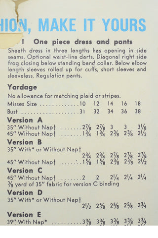 Vogue 5571 Vintage Sewing Pattern Pants Dress