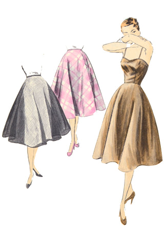 Uncut 1953 Vintage Vogue 7312 Lingerie Pattern for Slip & Petticoat