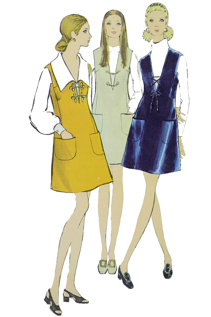 1970s Vogue 7732 Jumper Dress Vintage Sewing Pattern – Modig
