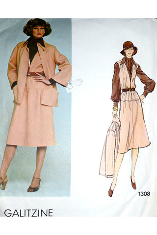 Galitzine Vogue 1308 Vintage Sewing Pattern