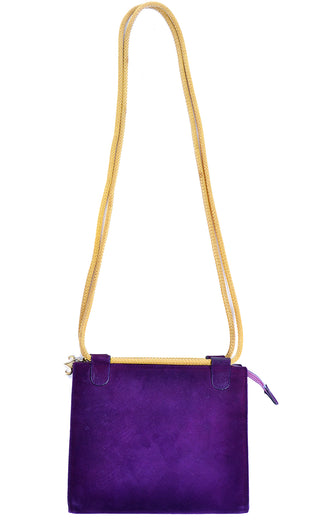 1980s Vintage Walter Steiger Handbag in Purple Suede