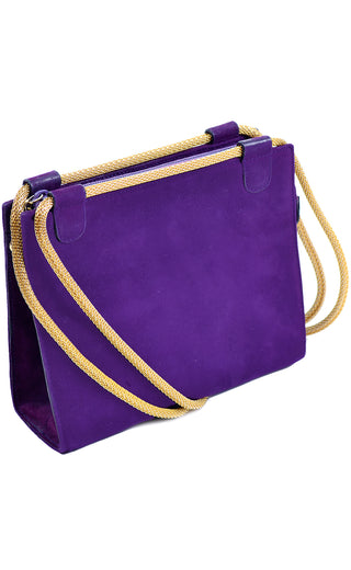 Vintage Walter Steiger Handbag in Purple Suede