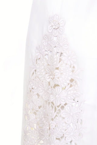 Guipure lace vintage 1970's white dress