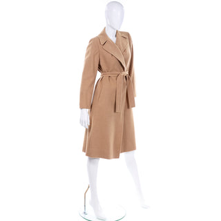 Vintage Woolf Brothers 70s Lined Camel Hair Trench Coat W Belt