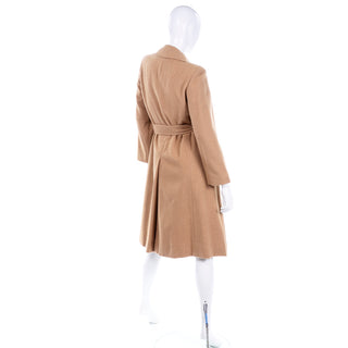 Fine Vintage Woolf Brothers 1970s Lined Camel Hair Trench Coat W Belt