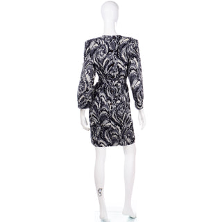 1980s Yves Saint Laurent Long Sleeve Sheath Dress
