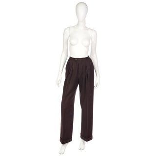 Yves Saint Laurent Brown Wool trousers