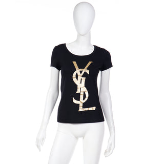 Vintage YSL Logo Tee Shirt