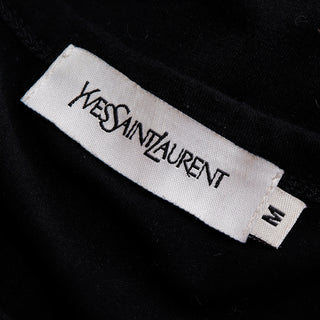 Vintage Yves Saint Laurent Tee Shirt with Gold YSL logo