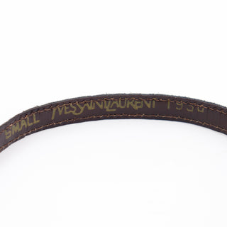 1970s Yves Saint Laurent Narrow Brown Suede Belt Size Small