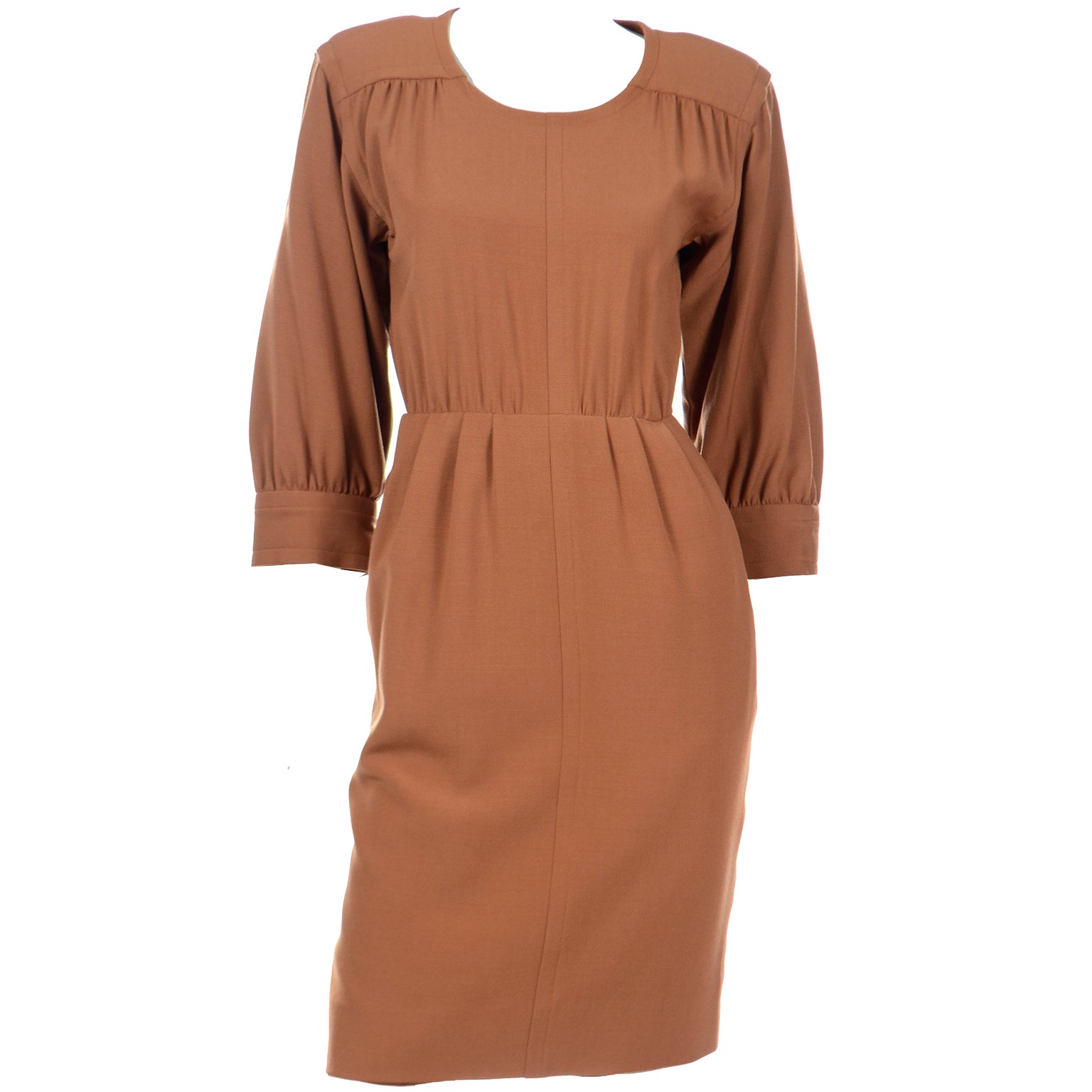 ysl brown dress Hailey Bieber Stuns in Brown YSL Dress at Academy Museum Gala
