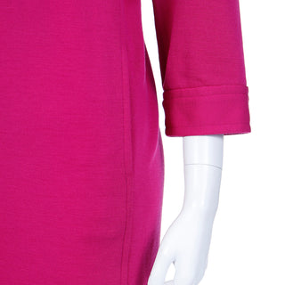 S/S 1990 YSL Pink Wool Vintage Shift Dress