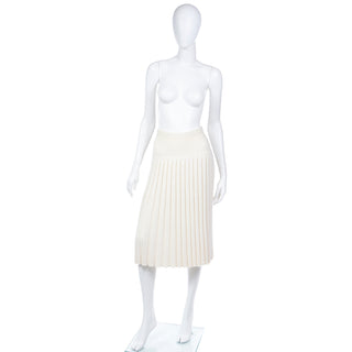 Vintage YSL Cashmere Ribbed Skirt