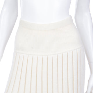 1990s YSL Cashmere Ribbed Skirt