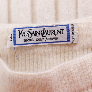 YSL Tricots Pour Femme Cashmere Ribbed Vintage Skirt