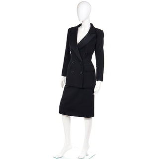 SS 1987 Yves Saint Laurent Tuxedo Style Skirt suit
