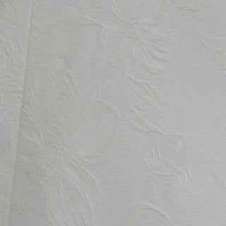 White floral jacquard fabric on Yves Saint Laurent 1990s vintage dress