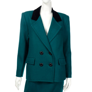 Yves Saint Laurent Size Medium Wool Skirt Suit