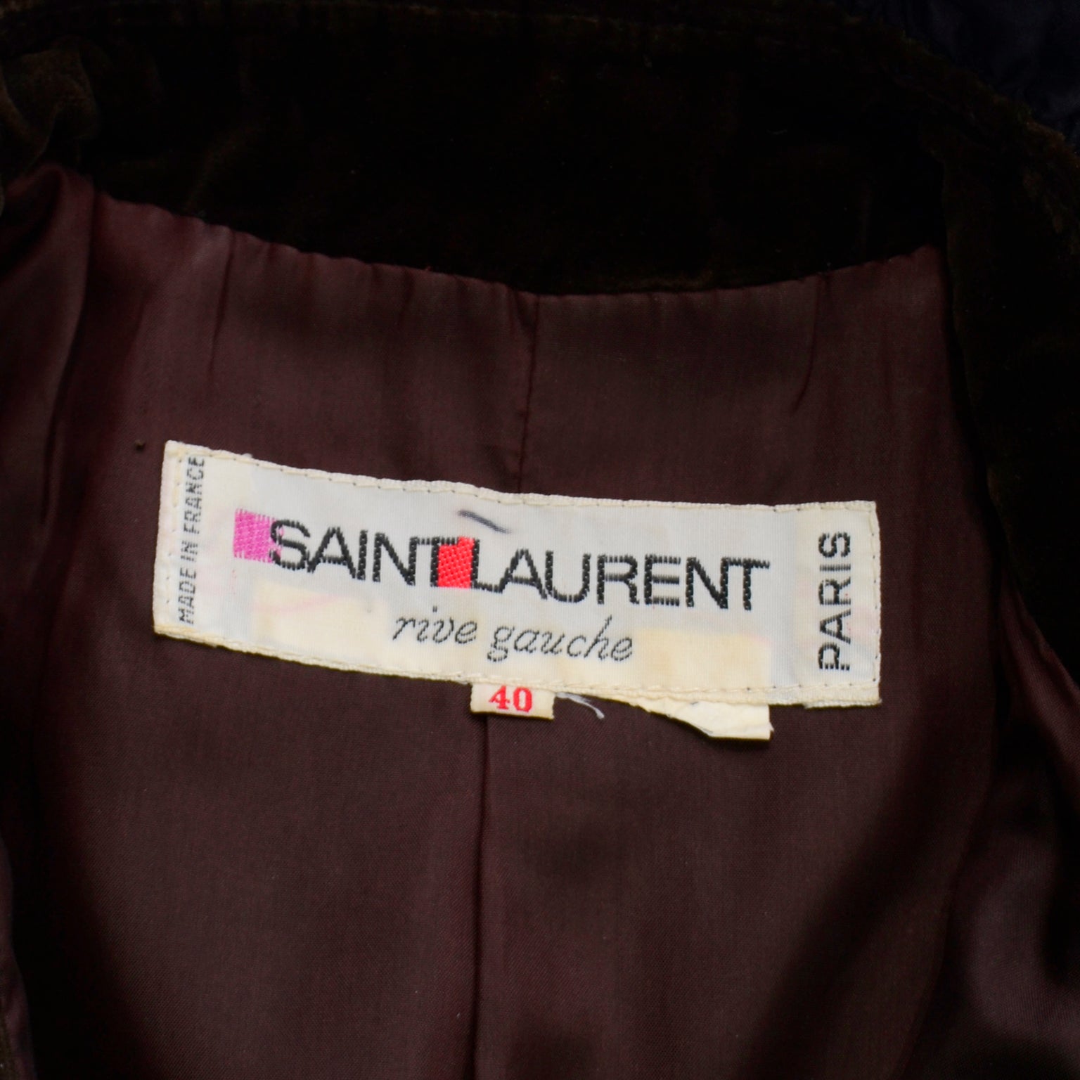 Yves Saint Laurent Vintage SS 1977 Brown Cotton Braided Trim