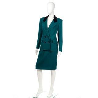 YSL Variation Skirt Suit with double breasted jacket
