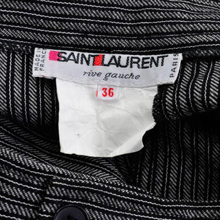 Yves Saint Laurent Rive Gauche 1980's Vintage Tweed Trousers Pinstripes