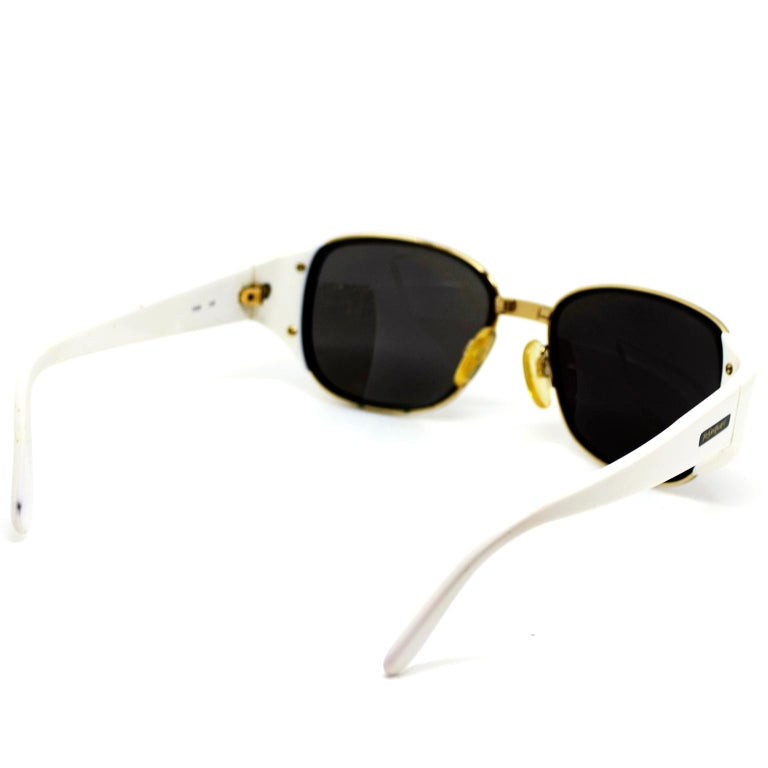 YVES SAINT LAURENT Vintage Sunglasses Rare Ysl White Oval 6545 