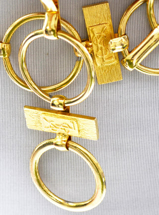 1970's Gold Hardware Vintage YSL Chain Belt Yves Saint Laurent - Dressing Vintage