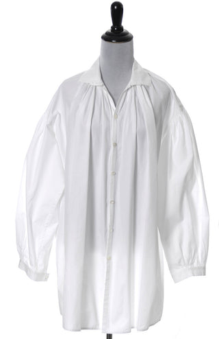 1980's Vintage Yohji Yamamoto Y's White Cotton Blouse - Dressing Vintage
