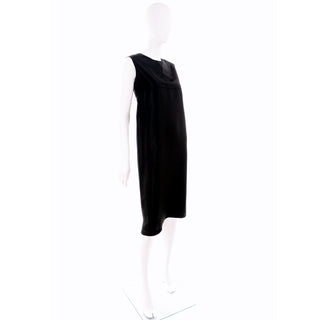 Yohji Yamamoto +Noir Sleeveless Textured Black Column Dress