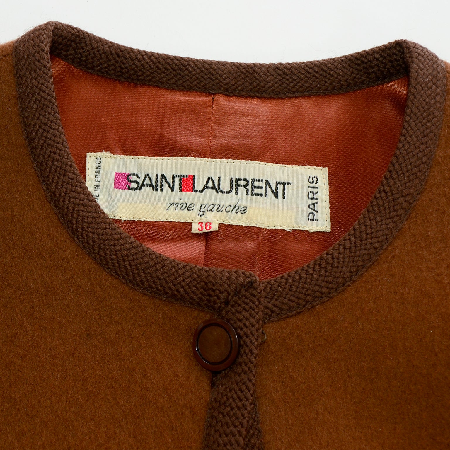 YVES SAINT LAURENT Rive Gauche Burgundy Jacket