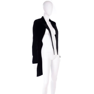 Vintage Saint Laurent Velvet Cutaway Jacket with Tails