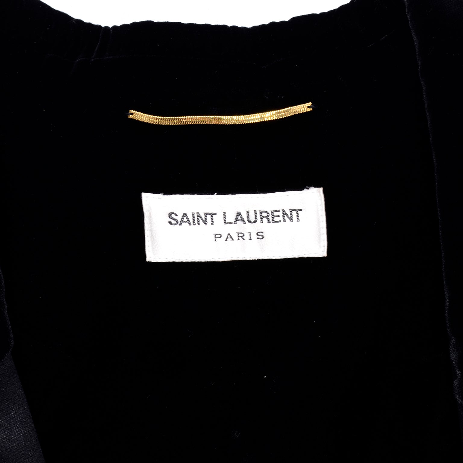YSL Saint Laurent Italy Women's Black Tuxedo Plexiglass