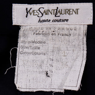 90's YSL Vintage Yves Saint Laurent Haute Couture France Label
