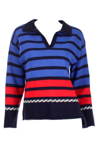 1990s Yves Saint Laurent Variation Striped Sweater
