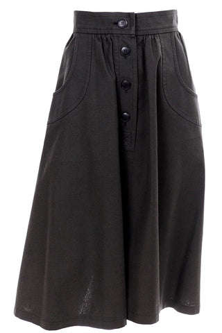Yves Saint Laurent vintage 1970s cotton skirt