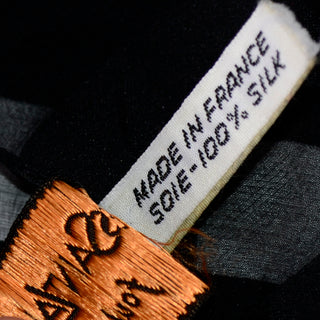 Yves Saint Laurent Foulards Silk Oversized Large Black Sheer Scarf or Shawl Wrap France